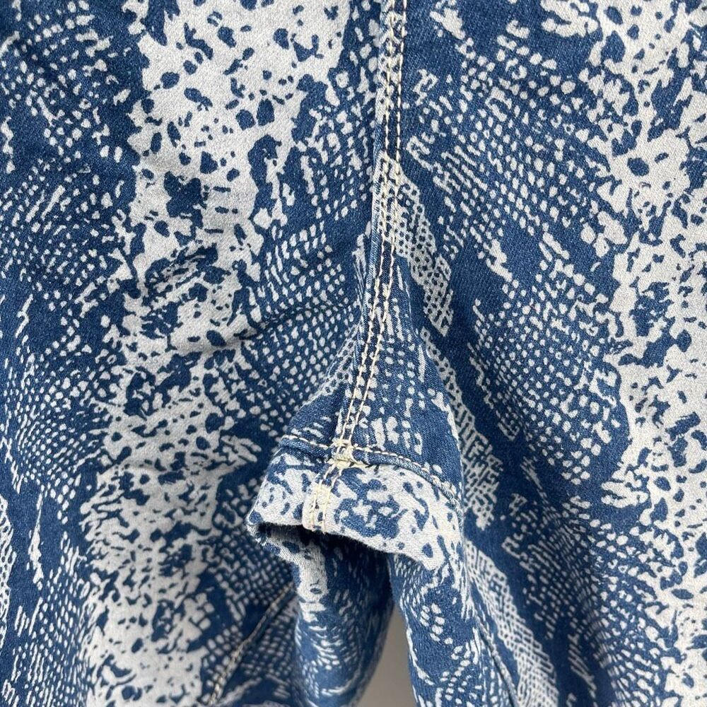 Fashion Nova Valentina High Rise Snake Print Flare Jeans Blue Wash Size 20 - Picture 5 of 16